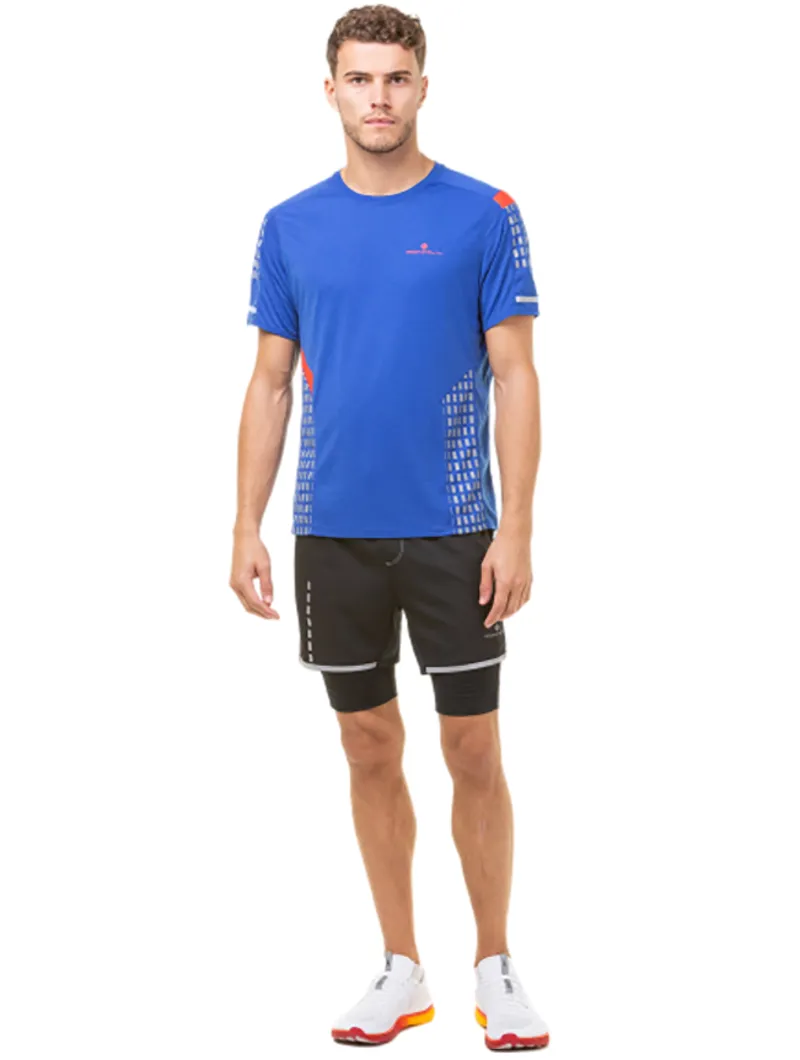 Ronhill Men's Tech Afterhours Twin Short All Black-7